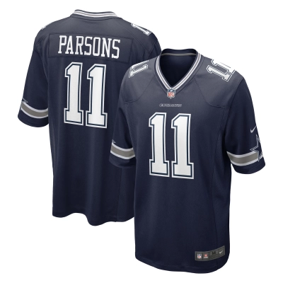 Men's Dallas Cowboys Micah Parsons Navy Game Jersey 01