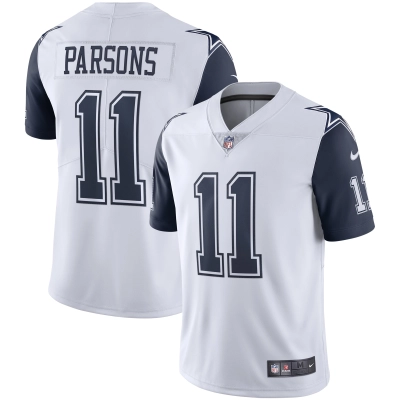 Men's Dallas Cowboys Micah Parsons White Alternate 2 Vapor Limited Jersey 01