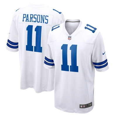 Men's Dallas Cowboys Micah Parsons White Game Jersey 01