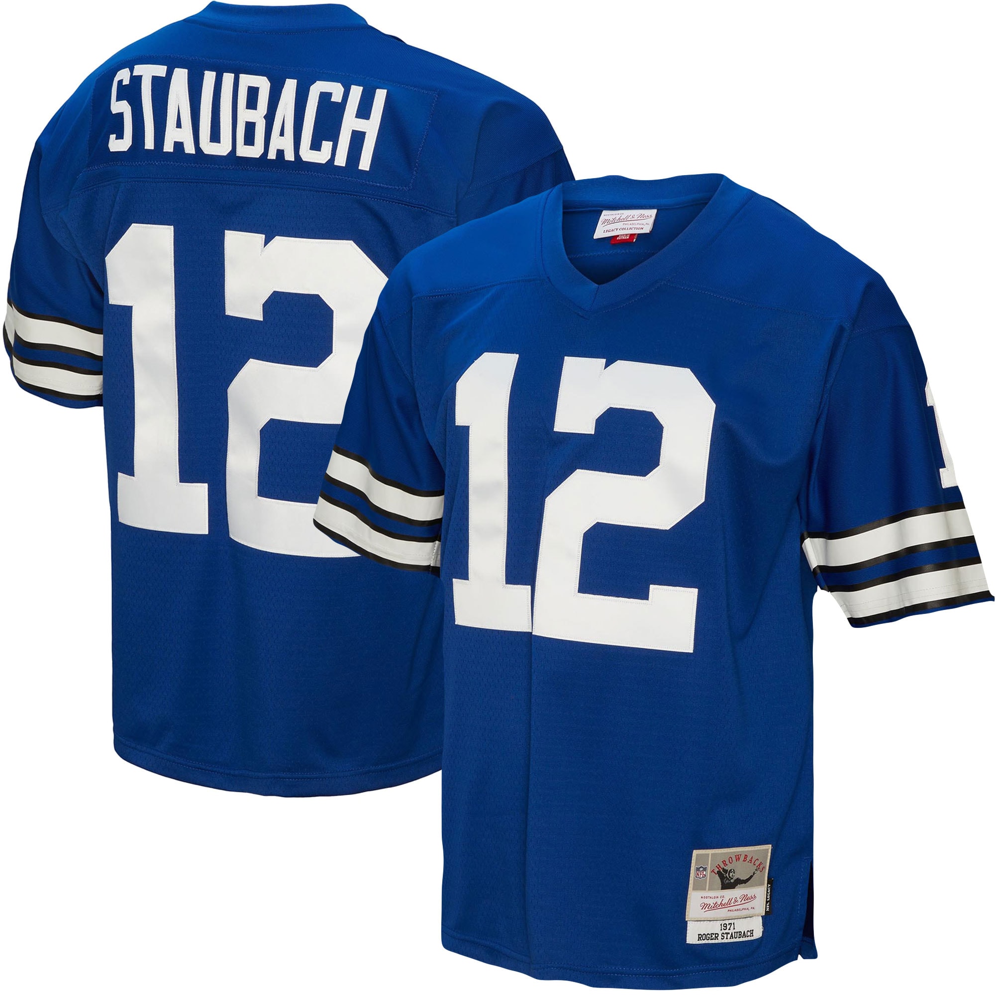 Men's Dallas Cowboys Roger Staubach Royal Legacy Replica Jersey