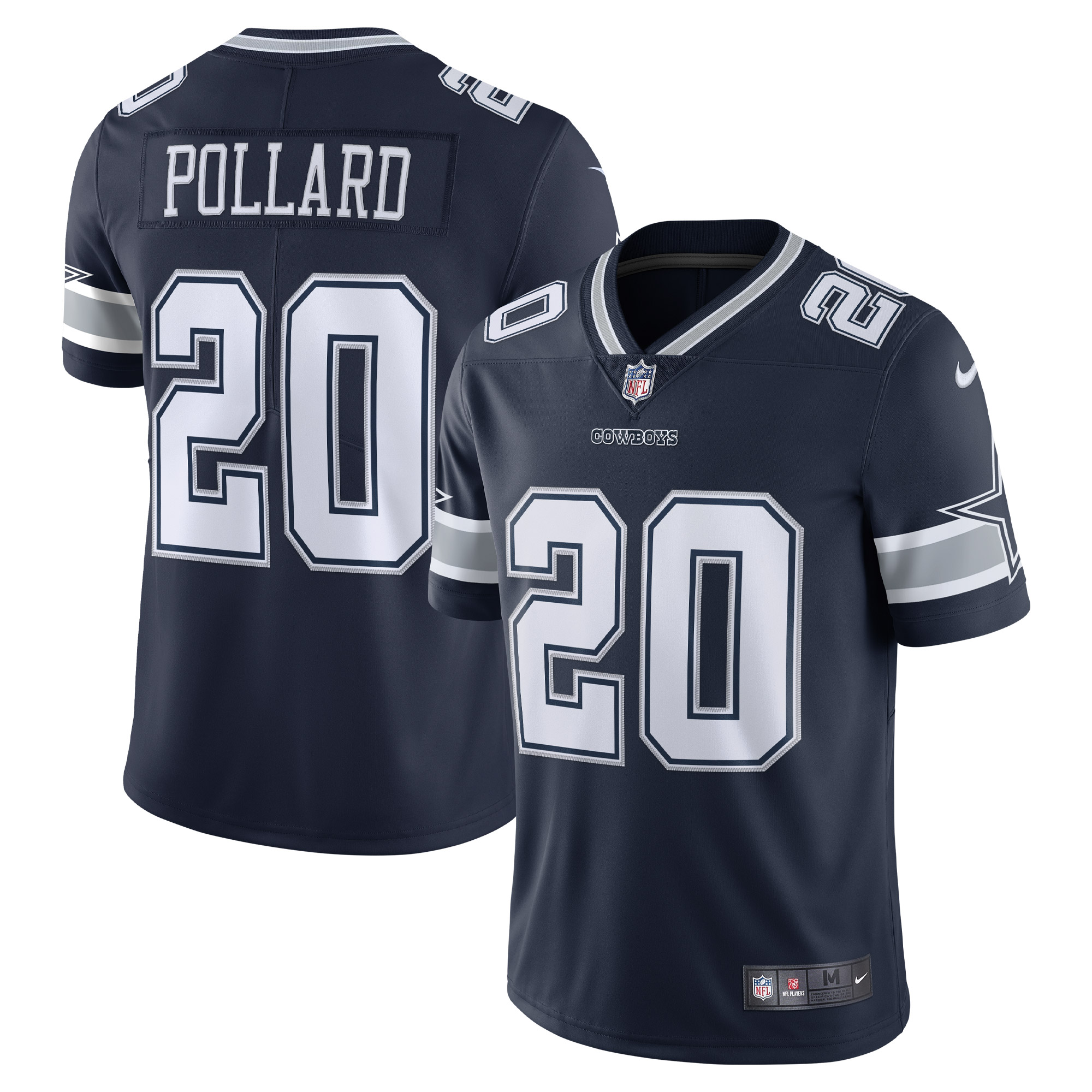 Men's Dallas Cowboys Tony Pollard Navy 2020 Vapor Limited Jersey
