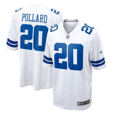 Men's Dallas Cowboys Tony Pollard White Game Player Jersey 01