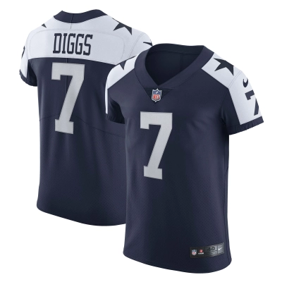 Men's Dallas Cowboys Trevon Diggs Navy Alternate Vapor Elite Jersey 01