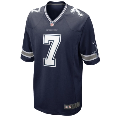 Men's Dallas Cowboys Trevon Diggs Navy Game Jersey 02