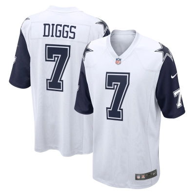 Men's Dallas Cowboys Trevon Diggs White Alternate Game Jersey 01
