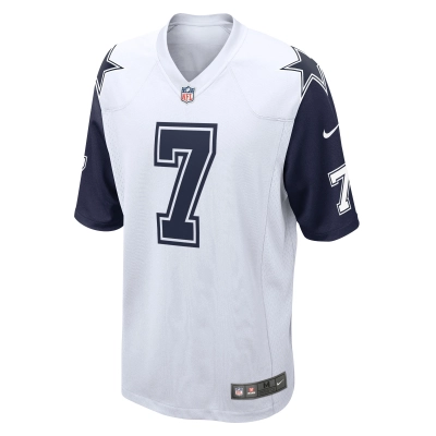 Men's Dallas Cowboys Trevon Diggs White Alternate Game Jersey 02