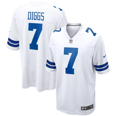 Men's Dallas Cowboys Trevon Diggs White Game Jersey 01
