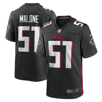 Men's DeAngelo Malone Atlanta Falcons Black Game Player Jersey 01