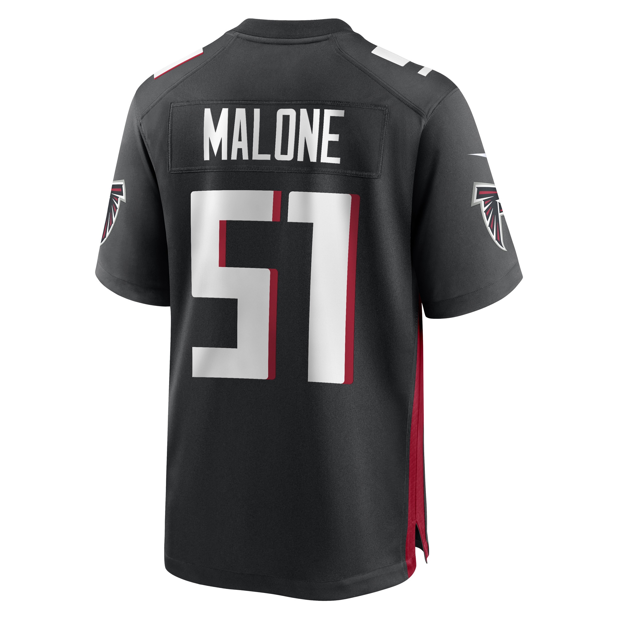 Men's DeAngelo Malone Atlanta Falcons Black Game Player Jersey