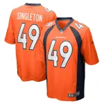 Men's Denver Broncos Alex Singleton Orange Game Player Jersey
