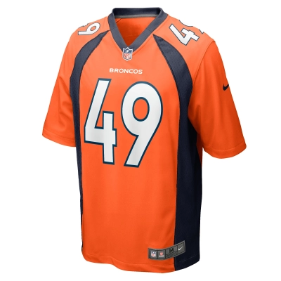 Men's Denver Broncos Alex Singleton Orange Game Player Jersey 02
