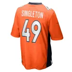 Men's Denver Broncos Alex Singleton Orange Game Player Jersey
