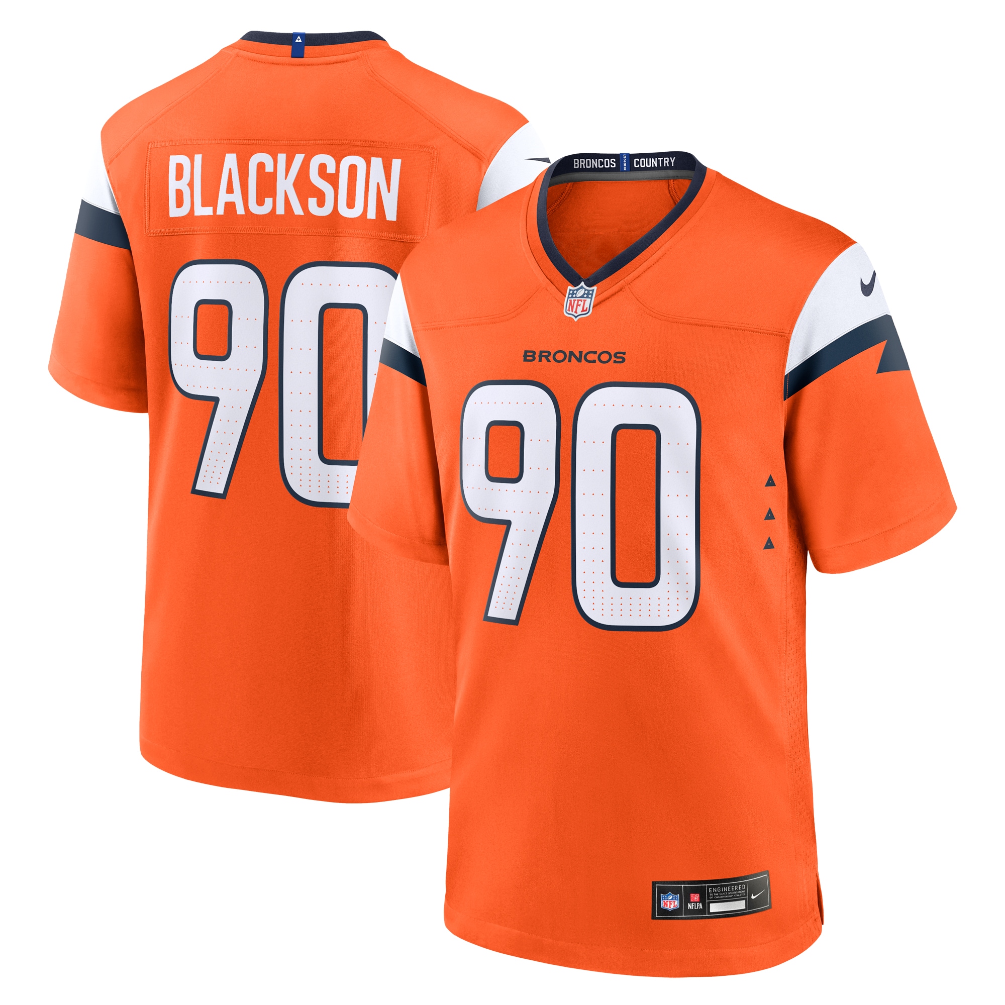 Men's Denver Broncos Angelo Blackson Orange Game Jersey