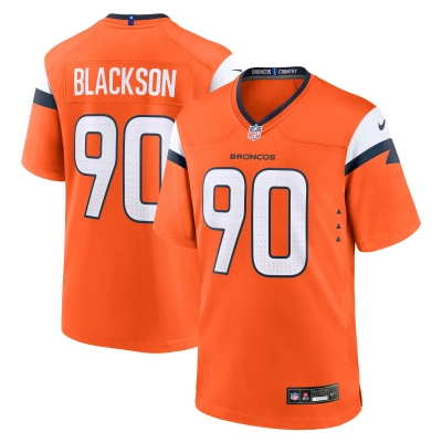 Men's Denver Broncos Angelo Blackson Orange Game Jersey 01