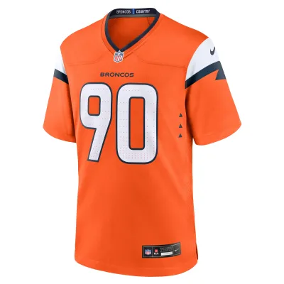 Men's Denver Broncos Angelo Blackson Orange Game Jersey 02