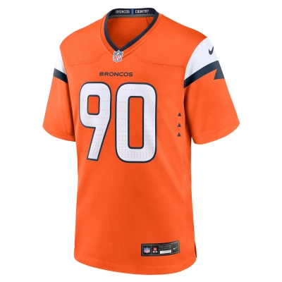 Men's Denver Broncos Angelo Blackson Orange Game Jersey 02