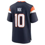 Men's Denver Broncos Bo Nix Navy Alternate Game Jersey