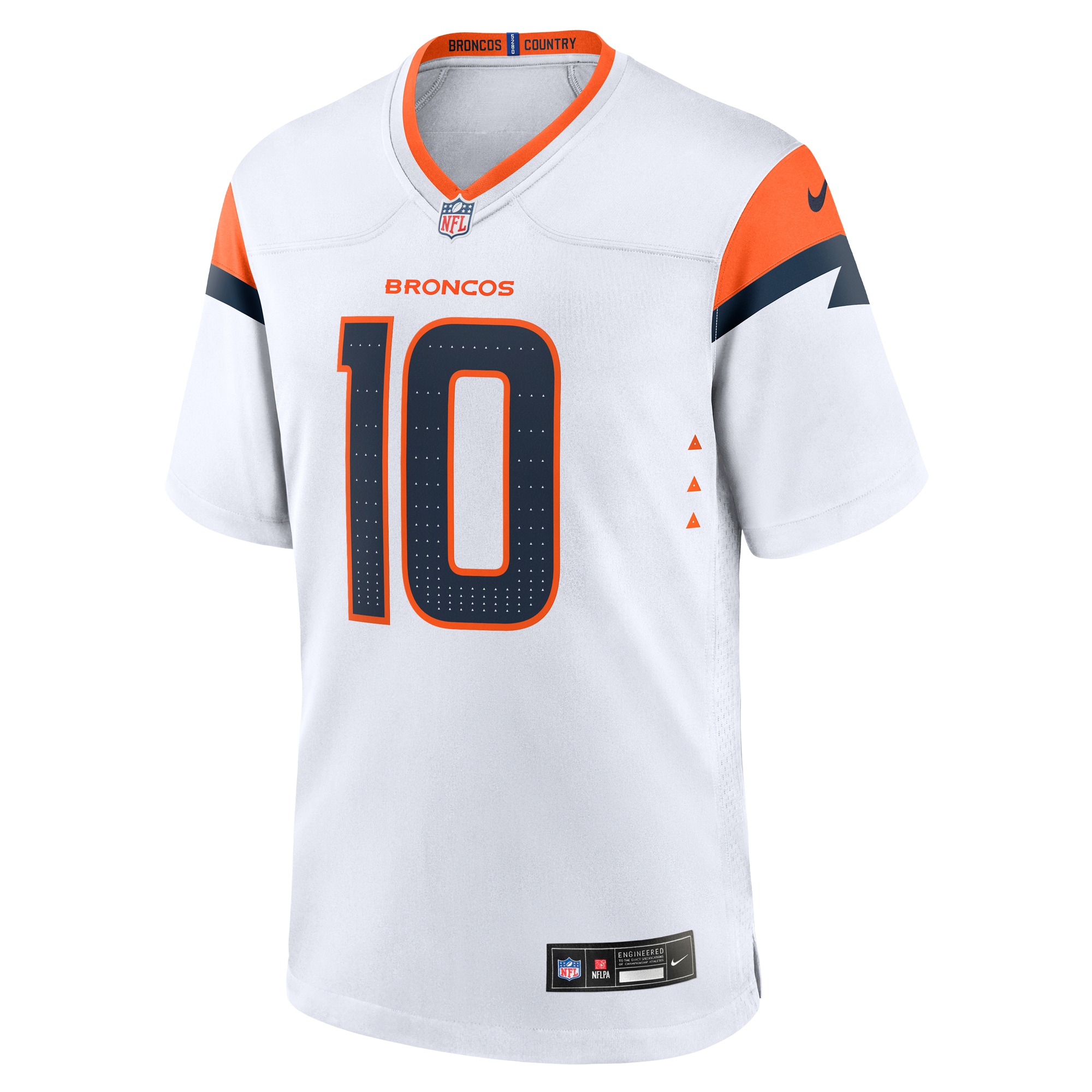 Men's Denver Broncos Bo Nix White Game Jersey