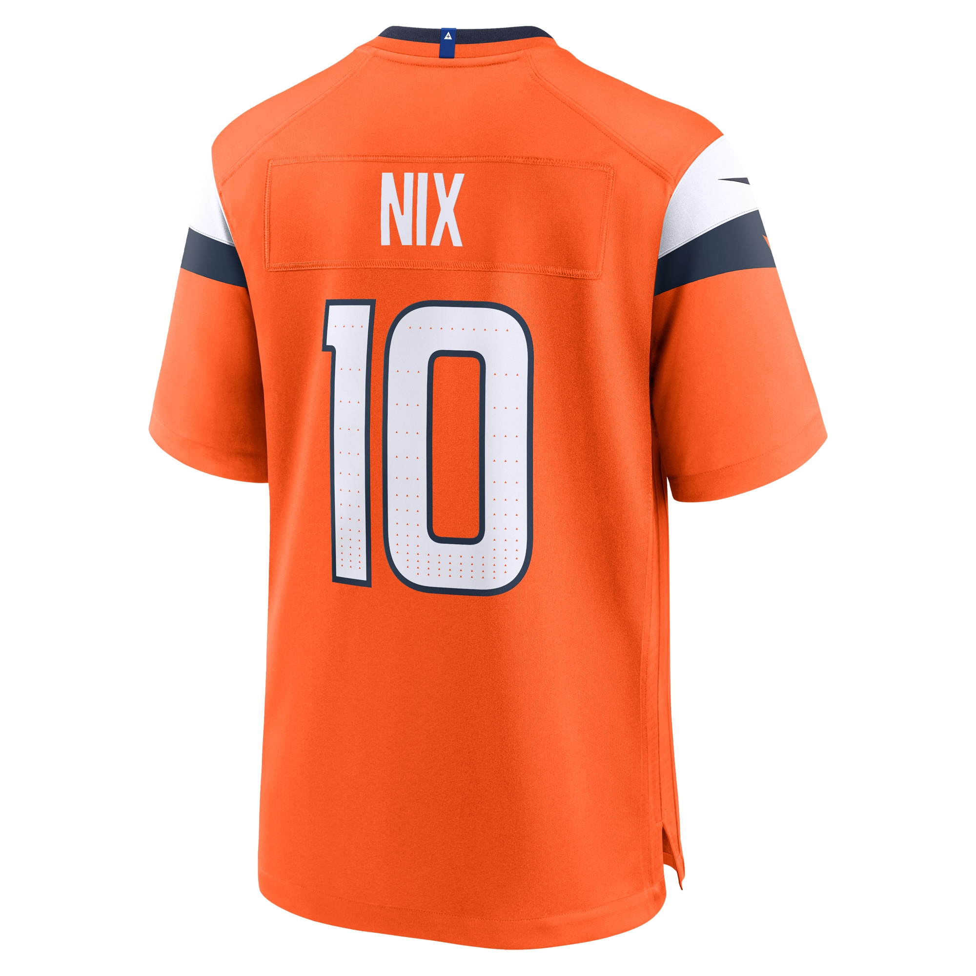 Men's Denver Broncos Bo Nix Orange 2024 NFL Draft First Round Pick Player Game Jersey