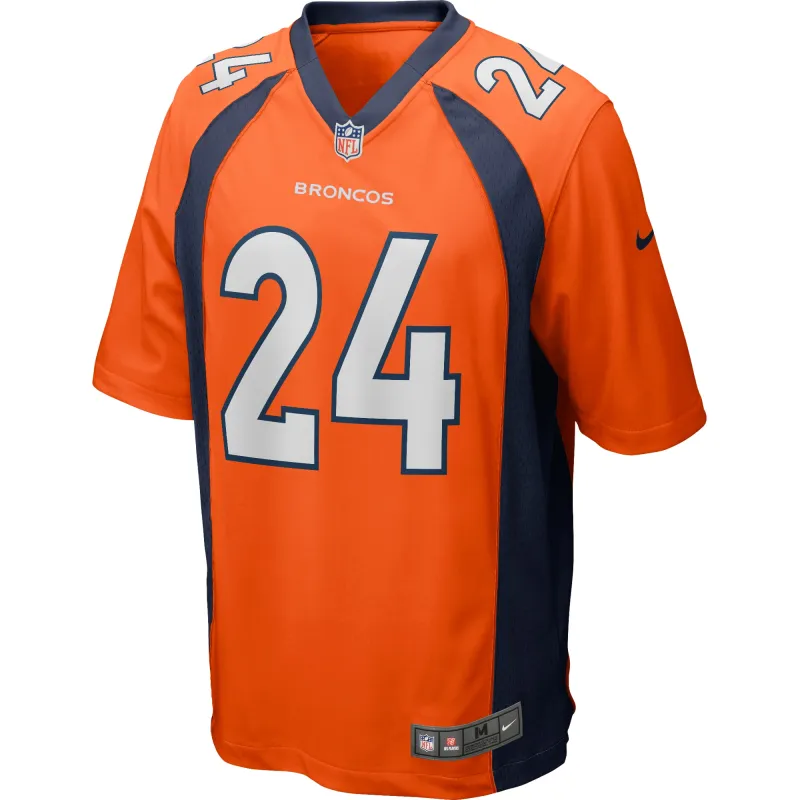 Men's Denver Broncos Champ Bailey Orange Game Retired Player Jersey