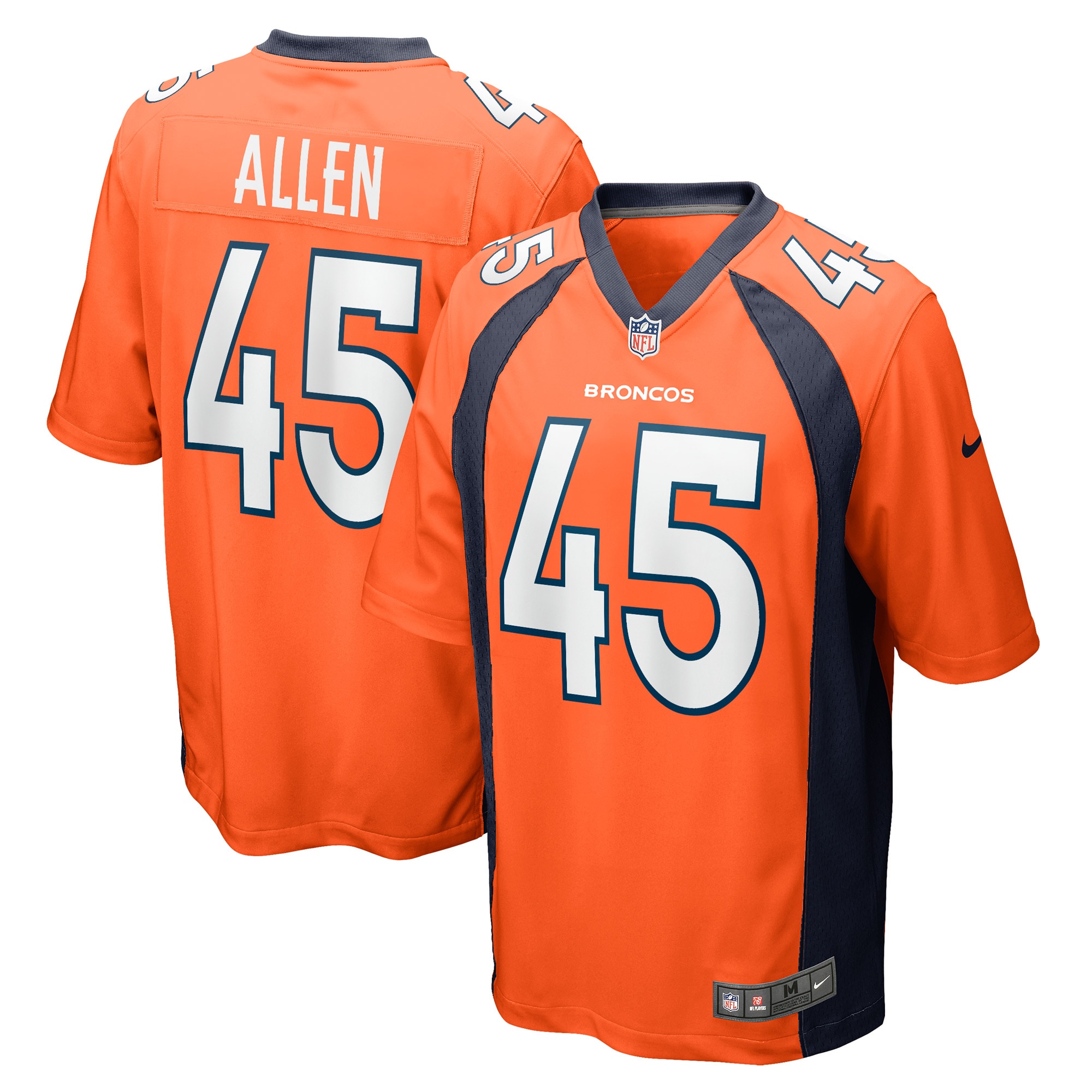 Men's Denver Broncos Christopher Allen Orange Game Player Jersey