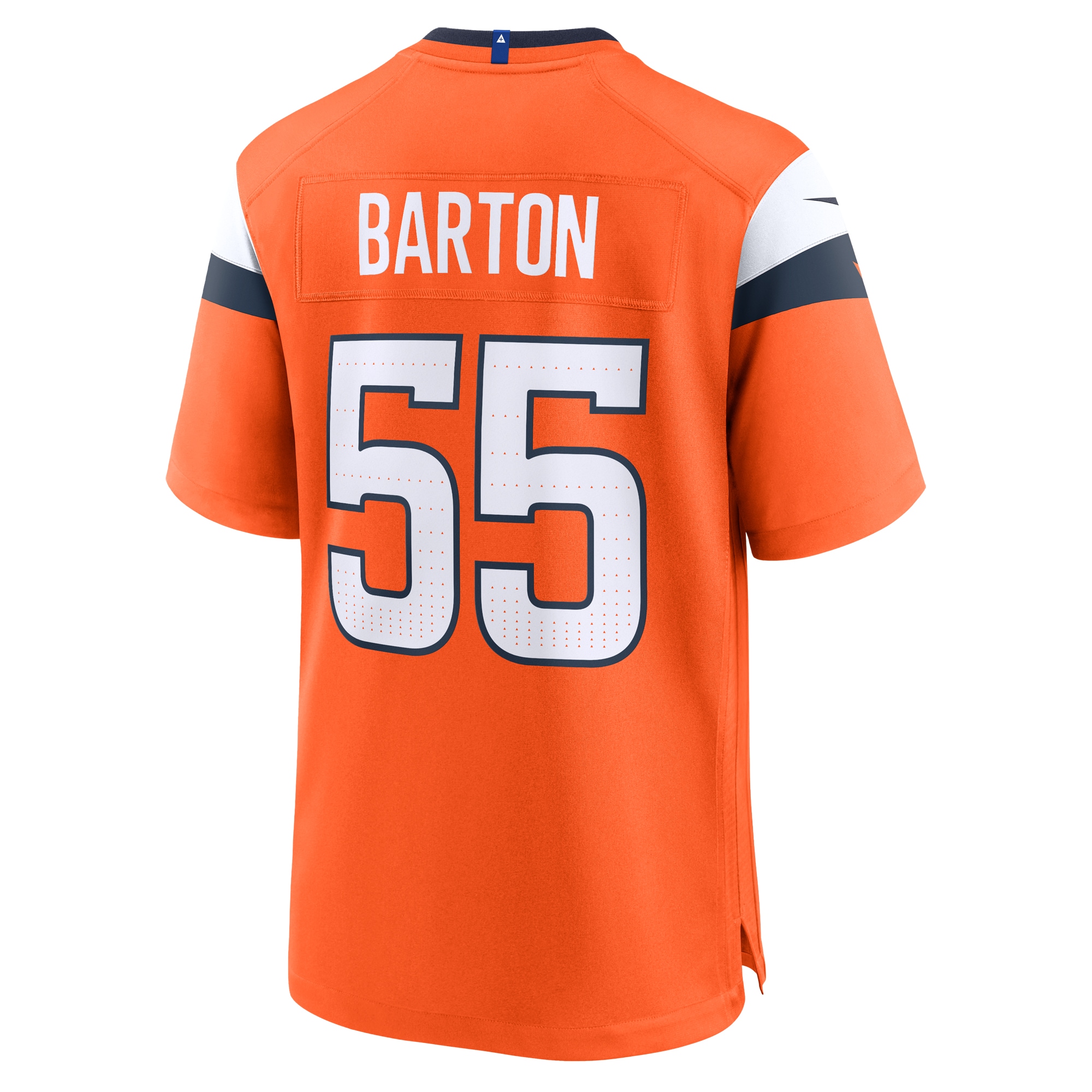 Men's Denver Broncos Cody Barton Orange Game Jersey