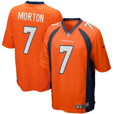 Men's Denver Broncos Craig Morton Orange Game Retired Player Jersey 01