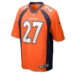 Men's Denver Broncos Damarri Mathis Orange Game Player Jersey