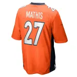 Men's Denver Broncos Damarri Mathis Orange Game Player Jersey