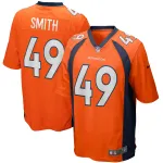 Men's Denver Broncos Dennis Smith Orange Game Retired Player Jersey