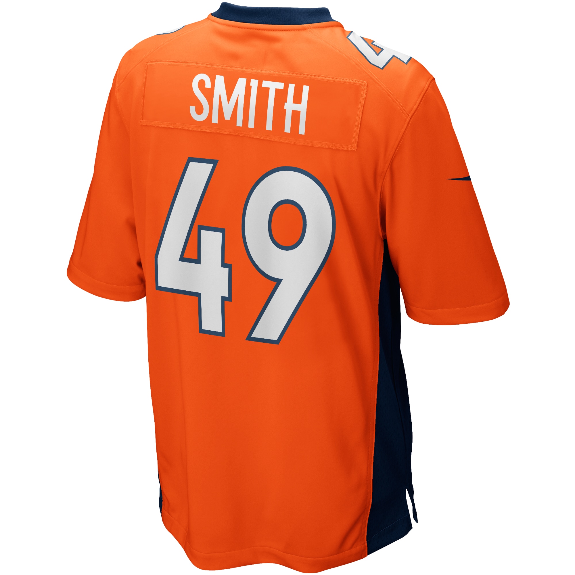 Men's Denver Broncos Dennis Smith Orange Game Retired Player Jersey