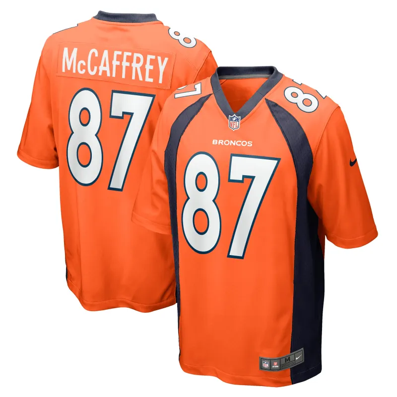 Men's Denver Broncos Ed McCaffrey Orange Game Retired Player Jersey