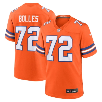 Men's Denver Broncos Garrett Bolles Orange Mile High Collection 1977 Throwback Player Game Jersey 01