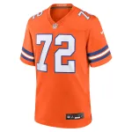 Men's Denver Broncos Garrett Bolles Orange Mile High Collection 1977 Throwback Player Game Jersey