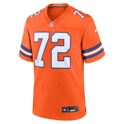 Men's Denver Broncos Garrett Bolles Orange Mile High Collection 1977 Throwback Player Game Jersey 02