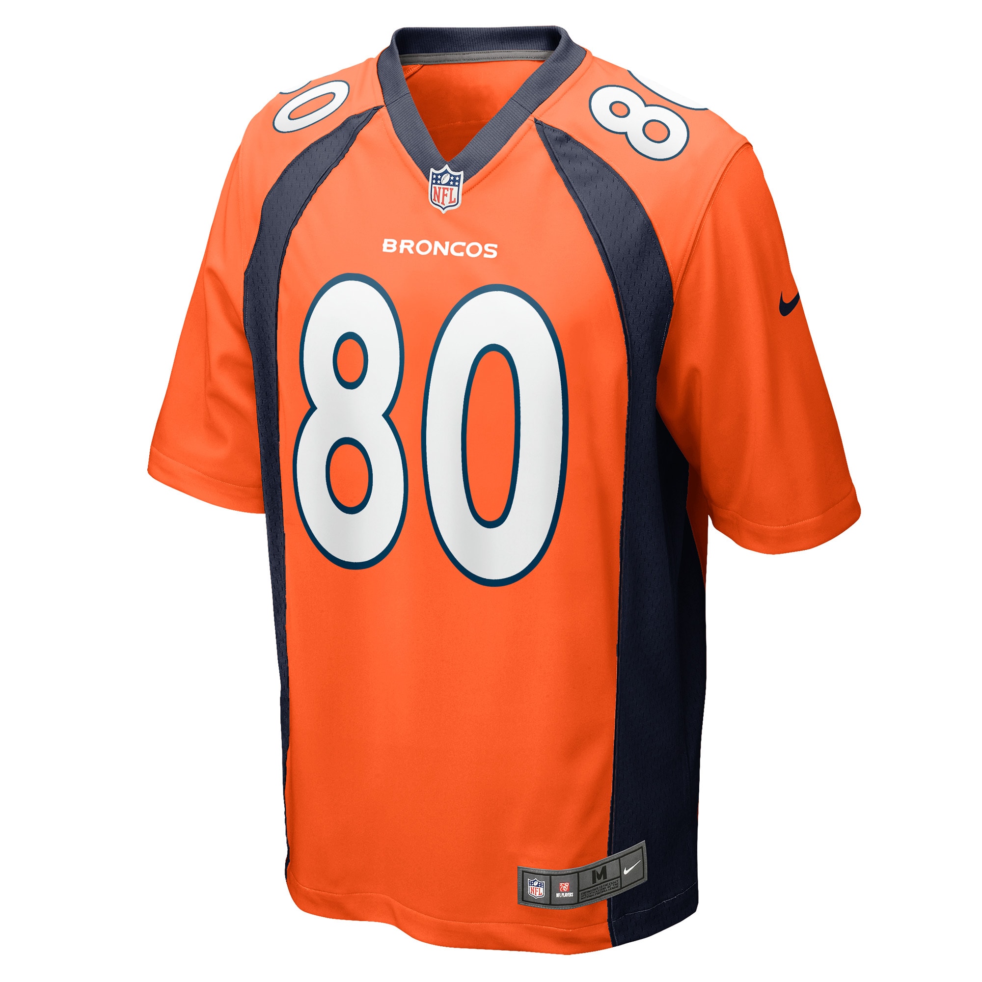 Men's Denver Broncos Greg Dulcich Orange Game Player Jersey