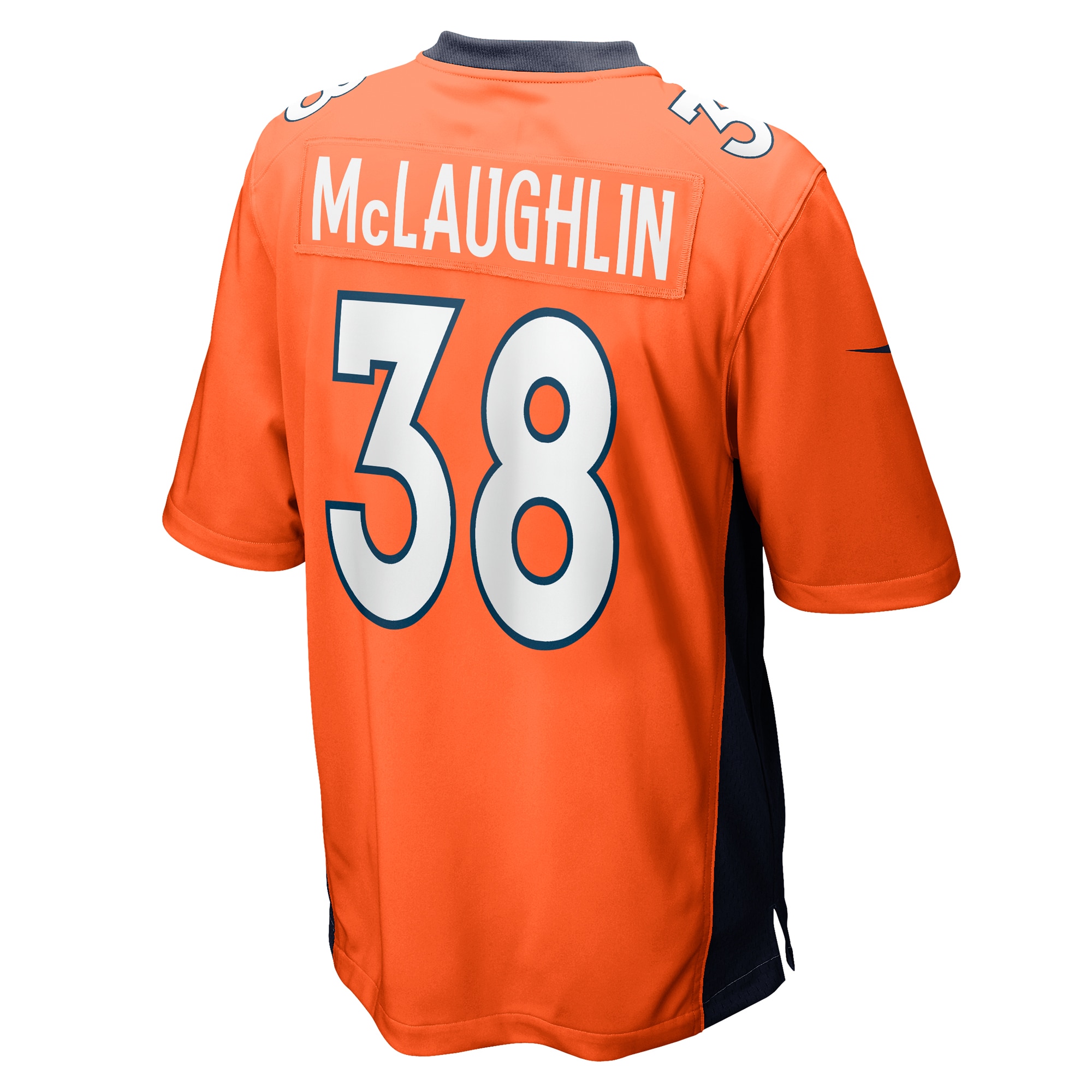 Men's Denver Broncos Jaleel McLaughlin Orange Game Jersey