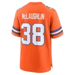 Men's Denver Broncos Jaleel McLaughlin Orange Mile High Collection 1977 Throwback Player Game Jersey