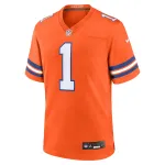 Men's Denver Broncos Jason Elam Orange Mile High Collection 1977 Throwback Retired Player Game Jersey