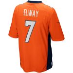 Men's Denver Broncos John Elway Orange Game Retired Player Jersey