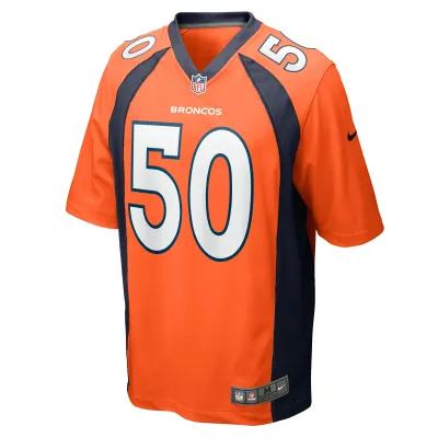 Men's Denver Broncos Jonas Griffith Orange Game Jersey 02
