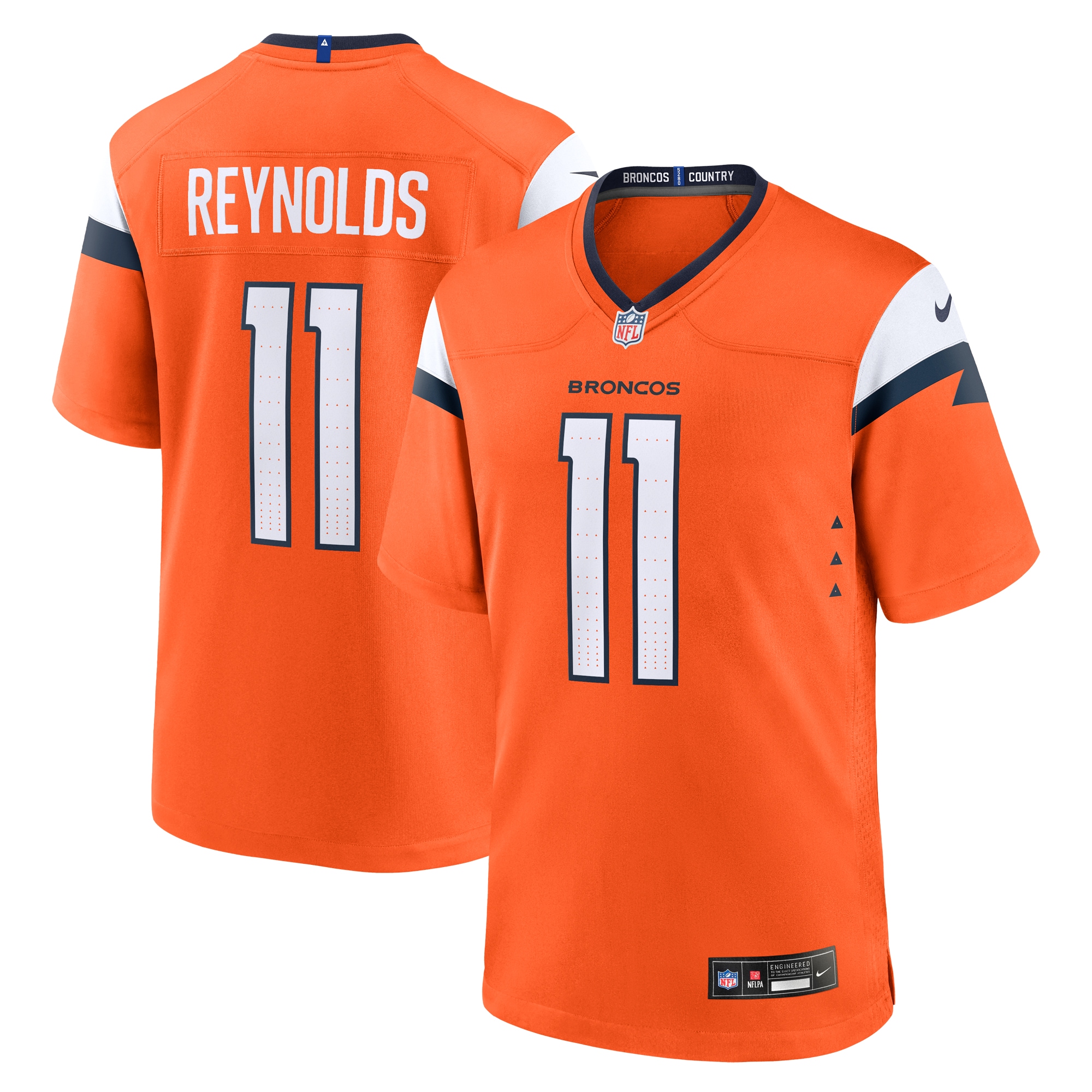 Men's Denver Broncos Josh Reynolds Orange Game Jersey