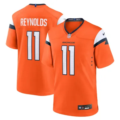 Men's Denver Broncos Josh Reynolds Orange Game Jersey 01