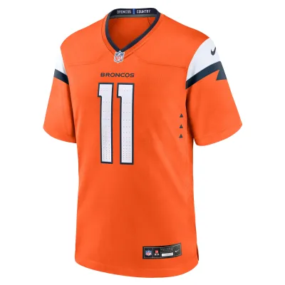 Men's Denver Broncos Josh Reynolds Orange Game Jersey 02