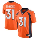 Men's Denver Broncos Justin Simmons Orange Vapor Untouchable Limited Jersey