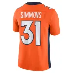 Men's Denver Broncos Justin Simmons Orange Vapor Untouchable Limited Jersey