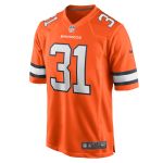 Men's Denver Broncos Justin Simmons Orange Alternate Game Jersey