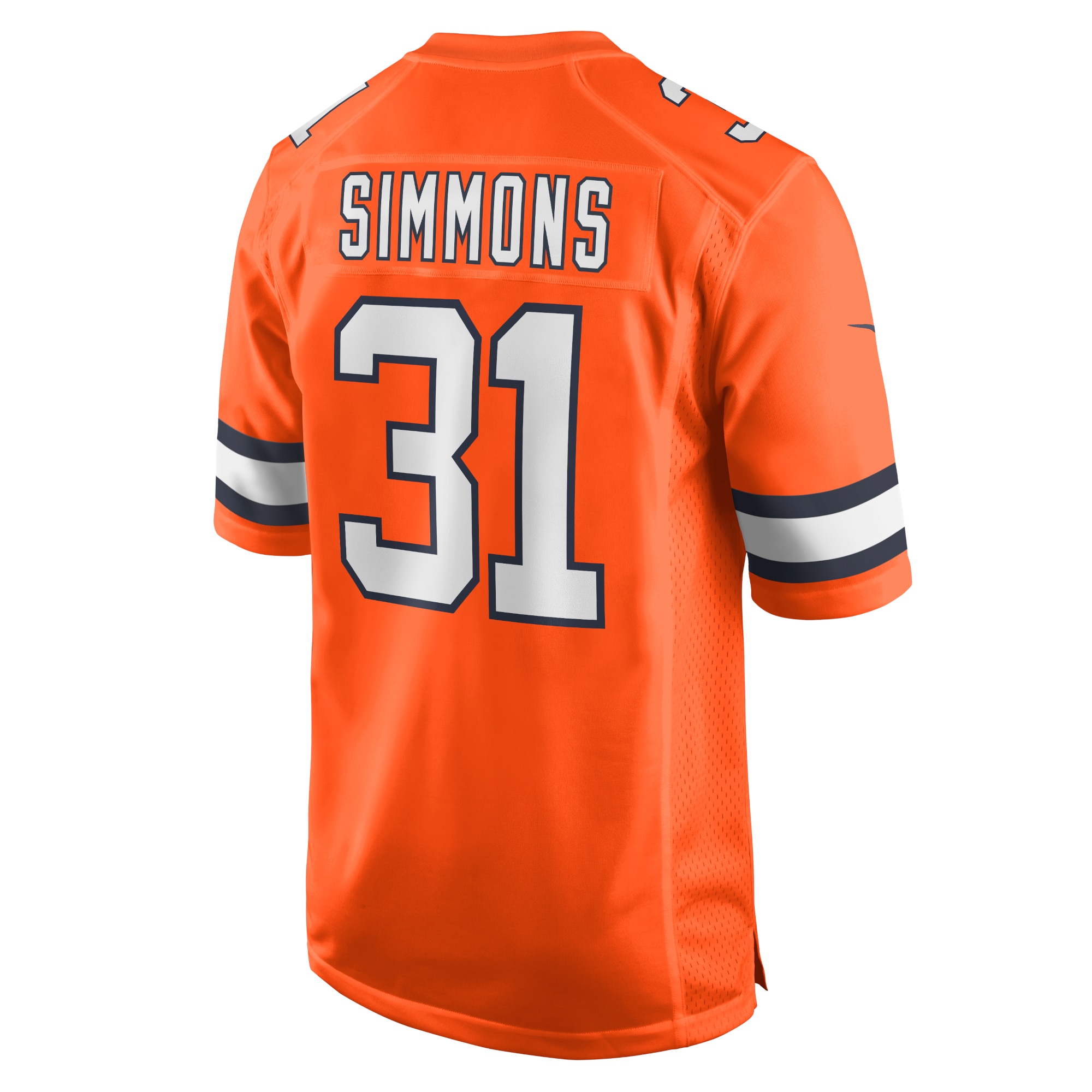 Men's Denver Broncos Justin Simmons Orange Alternate Game Jersey