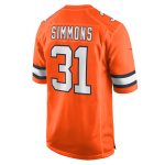 Men's Denver Broncos Justin Simmons Orange Alternate Game Jersey
