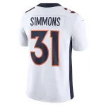Men's Denver Broncos Justin Simmons White Vapor Untouchable Limited Jersey
